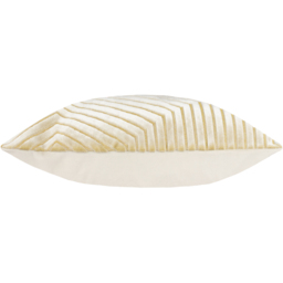 Evoke Cut Velvet Cushion - Ivory / 55cm / Feather - thumbnail 3