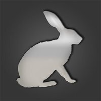 Rabbit Style 7 Silver Acrylic Mirror - Silver / 31.5cm / No Engraving