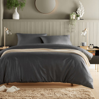 Monaco Seersucker Duvet Set - Grey / King