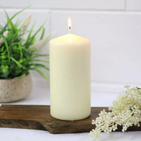 Large Ivory Pillar Candle - Ivory / 20cm