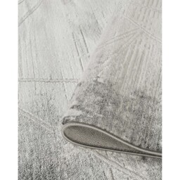 Novu Modern Abstract Geometric Living Room Area Rug Metallic- Mirage Grey - Grey / 230cm - thumbnail 3