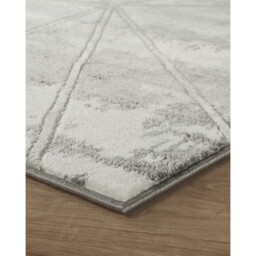 Novu Modern Abstract Geometric Living Room Area Rug Metallic- Mirage Grey - Grey / 230cm - thumbnail 4