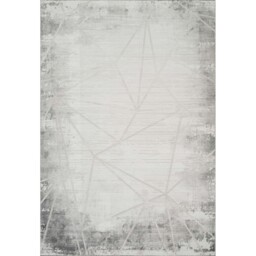 Novu Modern Abstract Geometric Living Room Area Rug Metallic- Mirage Grey - Grey / 230cm - thumbnail 5