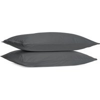 Pack of 2 Polycotton Oxford Pillowcases - Charcoal