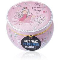 Art Tin Candle Assorted Design Friendly Messages Parma Violet - Pink