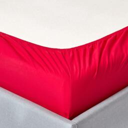 200 Thread Count Egyptian Cotton Fitted Sheet - Red / Single - thumbnail 2