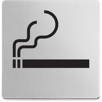 Indici Brushed Stainless Steel Information Sign - Smoking Area - Silver