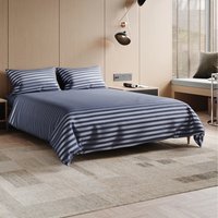 Striped Pattern Bedding Sheet Set - Silver-Grey / 229cm