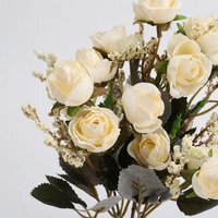 Artificial Flower Rose Branches Home Decoration - Beige - image 1
