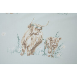 Highland Cows Duvet Set - Blue / Single - thumbnail 5