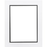 Black and White Double Picture Mount - White / 8x6in