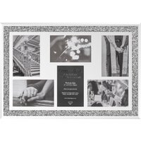 Crystal Effect 6 Aperture Collage Frame - Silver