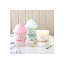 Frosty Vanilla Ice Cream Scented Candle Creamy Retro Summer Decor - Cream - thumbnail 4