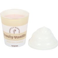 Frosty Vanilla Ice Cream Scented Candle Creamy Retro Summer Decor - Cream