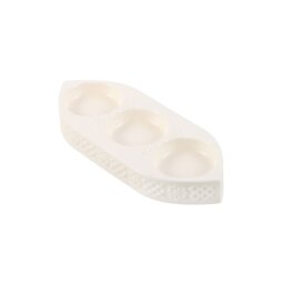 Geometric Ceramic Triple Tealight Holder for Ambient Lighting - White - thumbnail 4