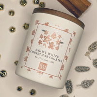 Snowy White Christmas Cookies Woodwick Christmas Candle - White