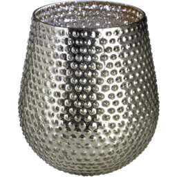 Complements Silver Large Glass Candle Holder - Silver - thumbnail 4