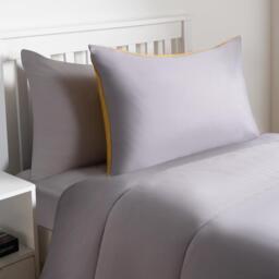 Coverless 10.5 Tog Soft Duvet Set - Ochre Yellow / 15cm / Single - thumbnail 2