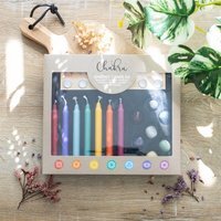 Chakra Harmony Candle And Crystal Gift Set - Multicolor