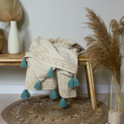 Cotton Tufted Throw - Seafoam - thumbnail 3