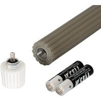 Luxe Collection Natural Glow Ribbed Taper Candles - Grey