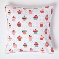 Cotton Cup Cakes Cushion Cover - Pink / 60cm - thumbnail 1
