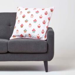 Cotton Cup Cakes Cushion Cover - Pink / 60cm - thumbnail 2