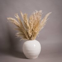Garda Glazed Large Regola Round Vase For Floral Arrangements - White - image 1