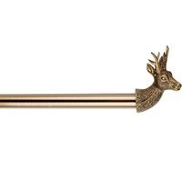 Stag Curtain Pole - Brass / 120cm