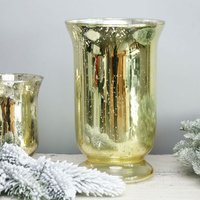 Shiny Speckle Champagne Hurricane Vase 14.5 cm - Champagne