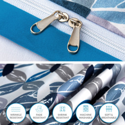 Pamposh Premium Microfiber Durable Duvet Cover Set - Blue / Duvet Cover Set (1 x Duvet Cover + 2 x Pillowcase) / King - thumbnail 4