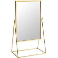 22 x 39cm Rectangle Makeup Mirror - Gold / 1