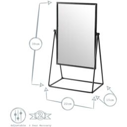 22 x 39cm Rectangle Makeup Mirror - Gold / 1 - thumbnail 4