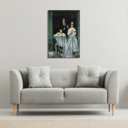 Edouard Manet - The Racing At Longchamp  Canvas print - Green / 101cm / 152cm - thumbnail 3