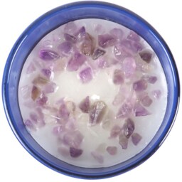 Quartz Crystal Chip Jar Candle - Violet - thumbnail 3