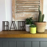 Bar Sign , Home Bar Decor , Art Deco BAR Letters , BAR Decoration , Gift for Him - Rusted - image 1