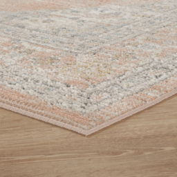 Maia Washable Low Pile Non Slip Traditional Floral Area Rug Living Room Hallway - Coral / 300cm - thumbnail 5