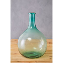 Bexley Blue Small Bottle Neck Recycled Glass Vase - Glass 100% - thumbnail 2
