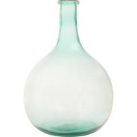 Bexley Blue Small Bottle Neck Recycled Glass Vase - Glass 100%