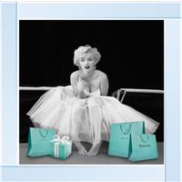 Marilyn Shopping Spree Glitter Liquid Wall Art Dcor - Silver