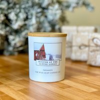 Winter At The Alpine Lodge Woodwick Christmas Candle - White