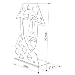 Max Modern Metal Art Home Decorative Ornament - Black - Black - thumbnail 2