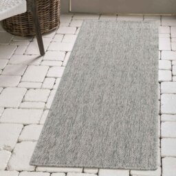 Modern Herringbone Design Outdoor-Indoor Waterproof Rugs - Silver / 50x80 cm Rectangle - thumbnail 3
