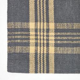 Homescapes Douglas Tartan Check Wool Rug - Grey and Yellow / 120cm - thumbnail 3