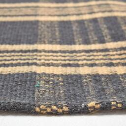 Homescapes Douglas Tartan Check Wool Rug - Grey and Yellow / 120cm - thumbnail 4