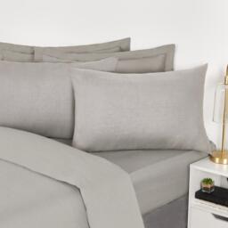 Pack Of Soft Housewife Pillowcases - Silver - thumbnail 3