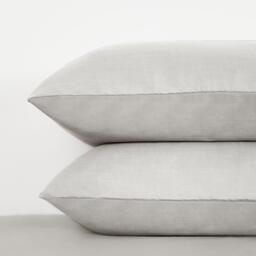Pack Of Soft Housewife Pillowcases - Silver - thumbnail 4