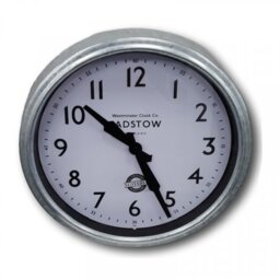 Outdoor Padstow Wall Clock - Silver - thumbnail 2