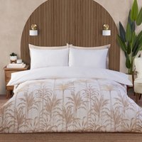 Palms Metallic Duvet Set - Neutral / Superking - thumbnail 1