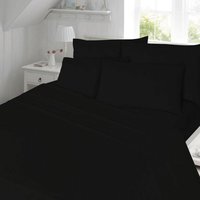 T180 Percale Duvet Cover Set - Black / Single - image 1